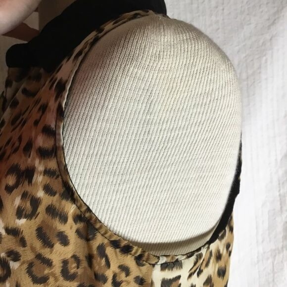 Hi Low Sheer Button Front Wing Tip Collar Top Large - Picture 4 of 8